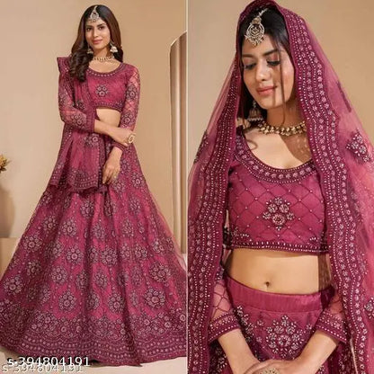 VELOMI Designer Wonder Chain Cording Lehenga Set – Festive & Wedding Wear