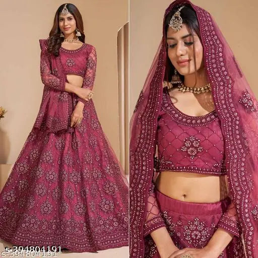 VELOMI Designer Wonder Chain Cording Lehenga Set – Festive & Wedding Wear
