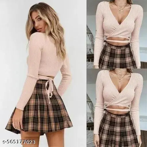 Mansi Ecommerce Girl High Waist Pleated Skirt Short Skater Tennis Skirt Mini Skirt Women Pleated Skirt for Girls Women Stylish Long Skirt for Women Stylish Women's Above Knee Skirt
