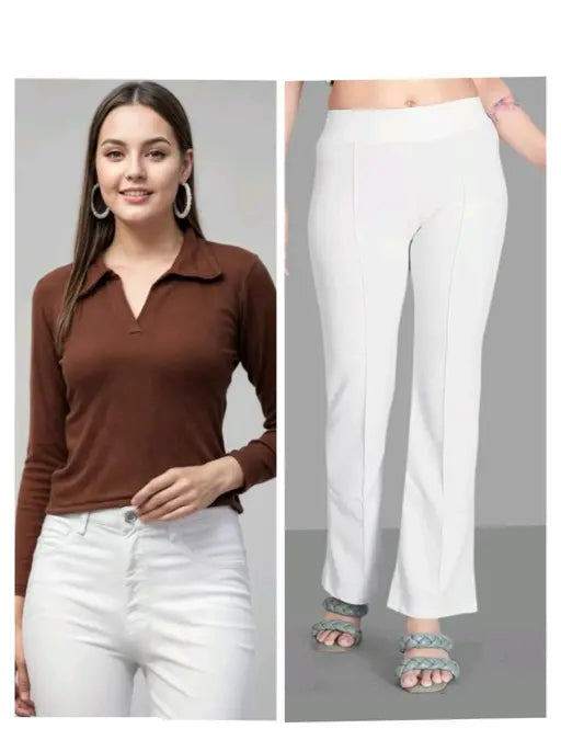 VELOMI Stylish Women’s Color Top & Bottom Set – Trendy Casual & Party Wear