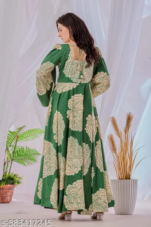Women Floral Gown Dress