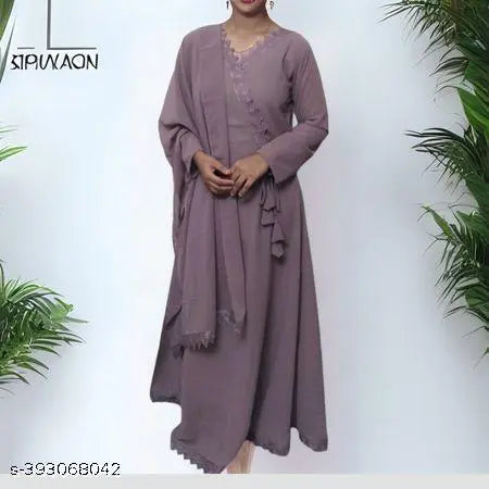 VELOMI Women’s Designer Anarkali Gown with Elegant Detailing – Festive & Wedding Wear