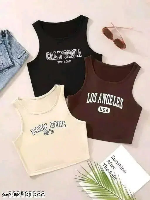 AS ENTERPRISES||3 Piece Sleevless Top Combo