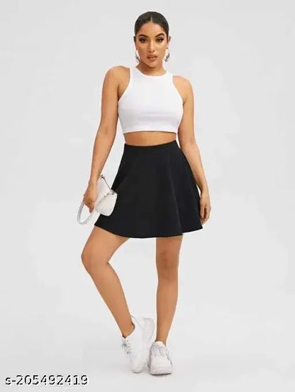 SWARA CRAFT Girl High Waist Skirt Short Skater Tennis Skirt Mini Skirt Women Skirt for Girls Women Stylish Long Skirt for Women Stylish Women's Above Knee Skirt