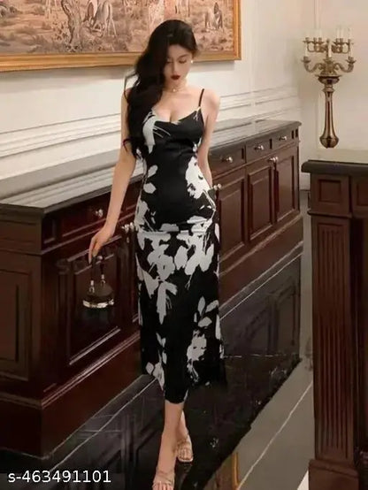A black lycra fabric western party wear bodycon dress is an iconic choice that combines elegance with a contemporary, figure-hugging style / Occasions for Styling a Bodycon Western Dress / Western Dresses