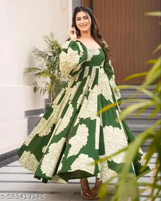 Women Floral Gown Dress