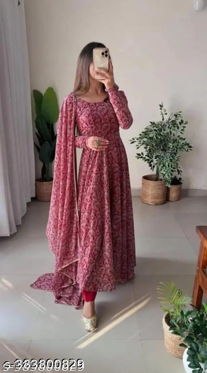 VELOMI “Twilight Anarkali” – A Gown Woven with Grace & Festive Charm