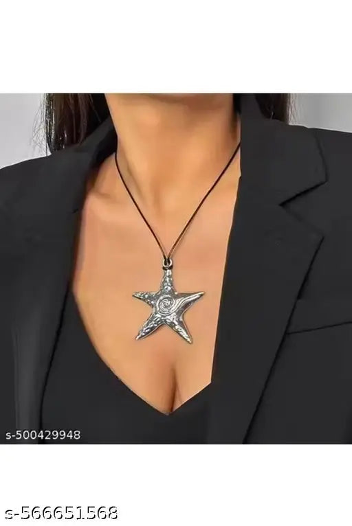 Fashion lobby Trending korean star fish pendant necklace for girls and women