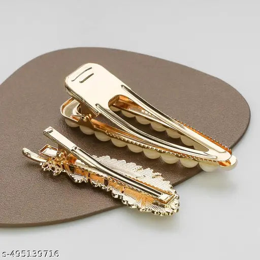 Korean style Metal Hair clips for Women and Girls for Parties (Pack of 11 Clips)