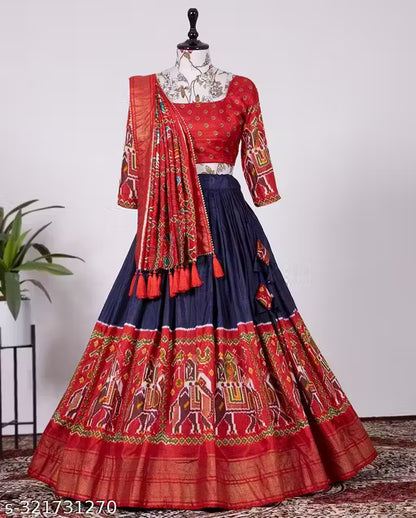 VELOMI Premium Chanderi Silk Lehenga Choli – Regal Style with Statement Dupatta