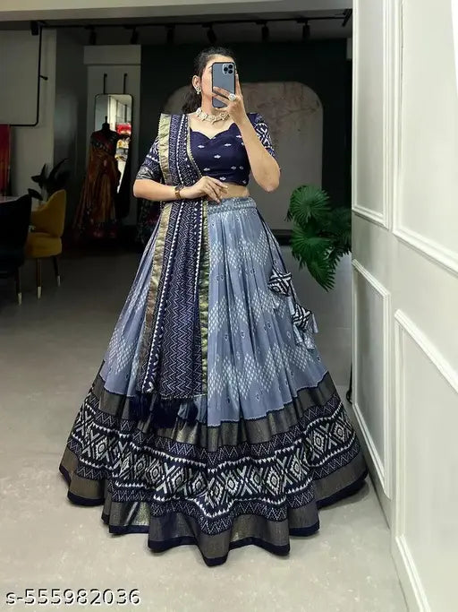 VELOMI Premium Silk Lehenga Choli – Festive Wear with Dupatta & Blouse Piece