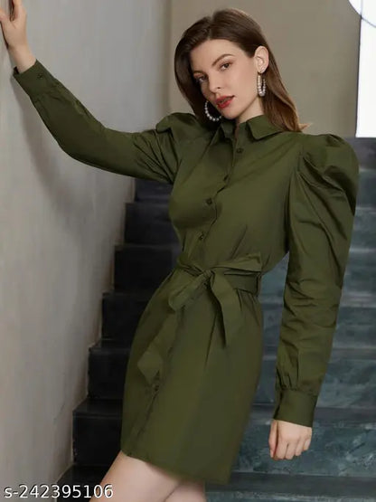 women new olive shirt