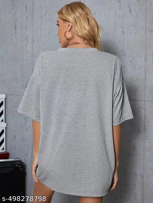 trendy women black oversize tshirt/loose fit