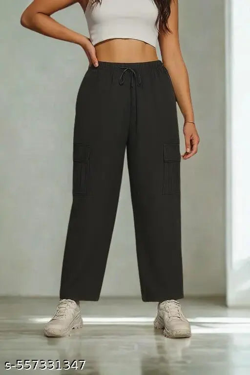 VELOMI Trendy Women’s 2-Piece Co-ord Set | Sleeveless Crop Top & Jogger Pants Combo