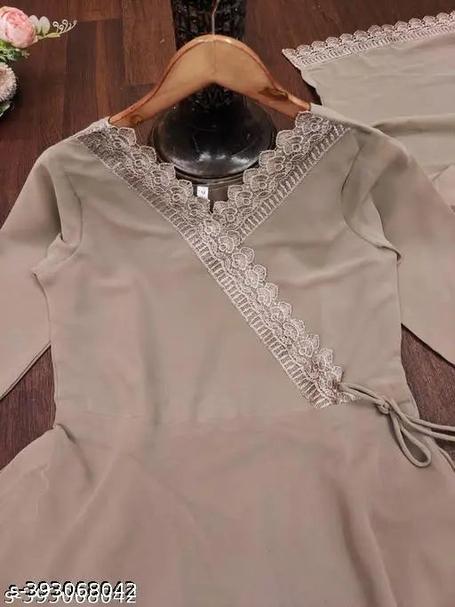 VELOMI Women’s Designer Anarkali Gown with Elegant Detailing – Festive & Wedding Wear