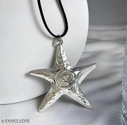 Fashion lobby Trending korean star fish pendant necklace for girls and women