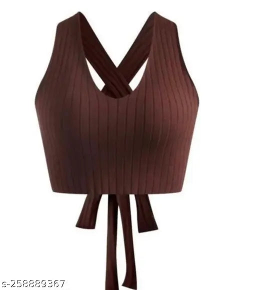 Trendy halter sleeveless top for Girls