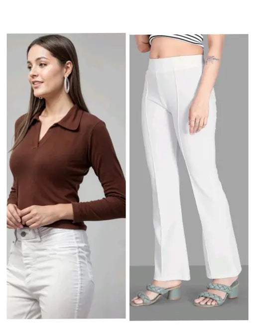 VELOMI Stylish Women’s Color Top & Bottom Set – Trendy Casual & Party Wear