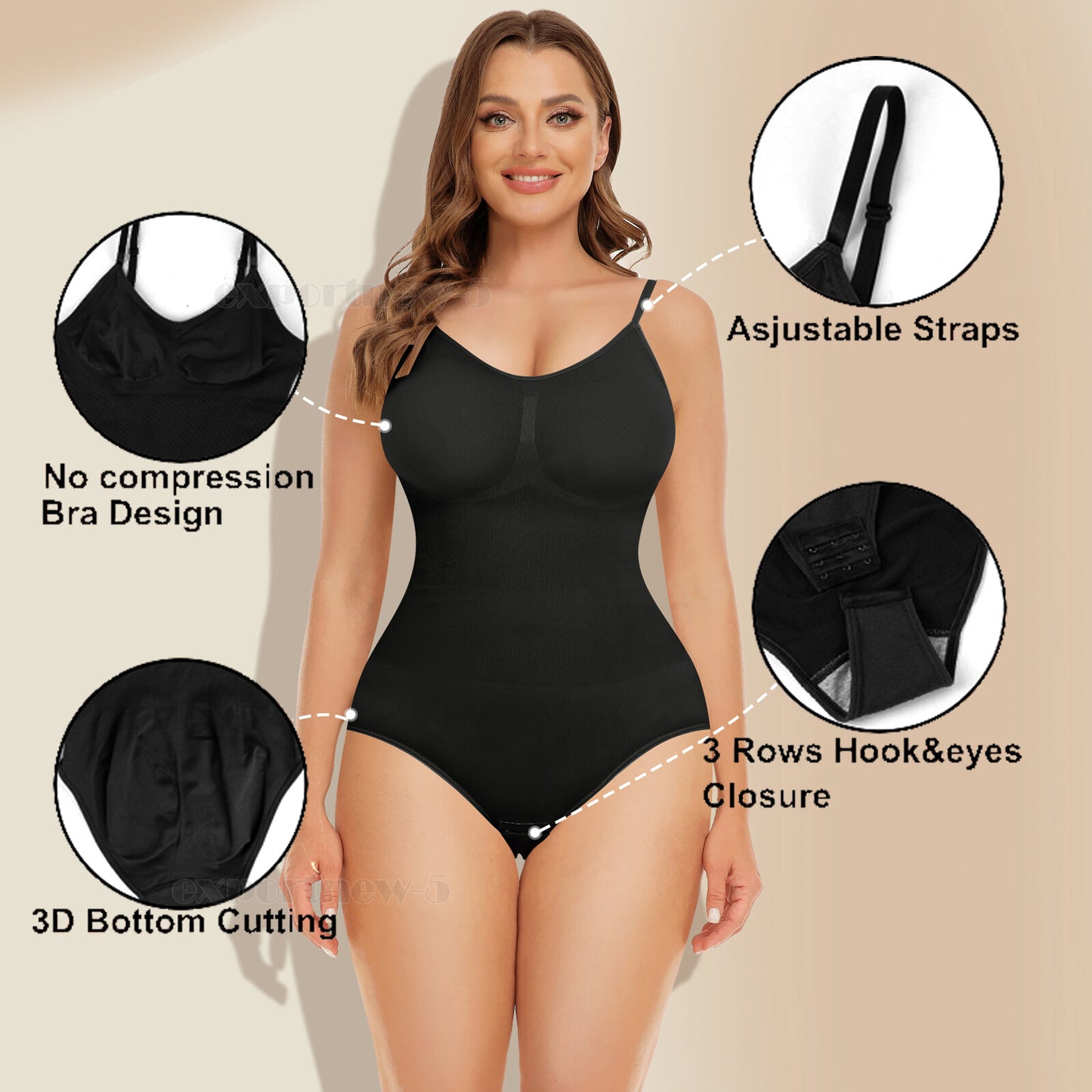 Women’s Seamless Slimming  Bodysuit Shapewear – Smooths & Shapes for All-Day Confidence