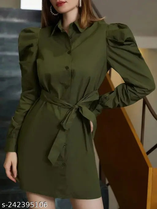 women new olive shirt