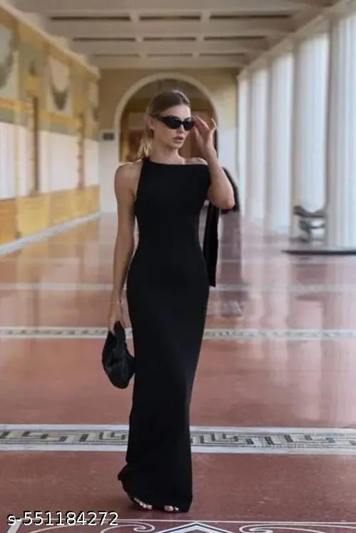 Western Bodycon Dress – Ideal for Parties, Date Nights, and Celebrations, Made with Stretchy Lycra for a Perfect, Flawless Fit / Western Party wear black Dress