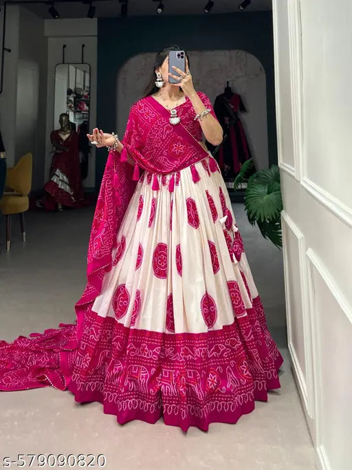 VELOMI Patola Printed Navratri Chaniya Choli – Festive Garba & Dandiya Wear