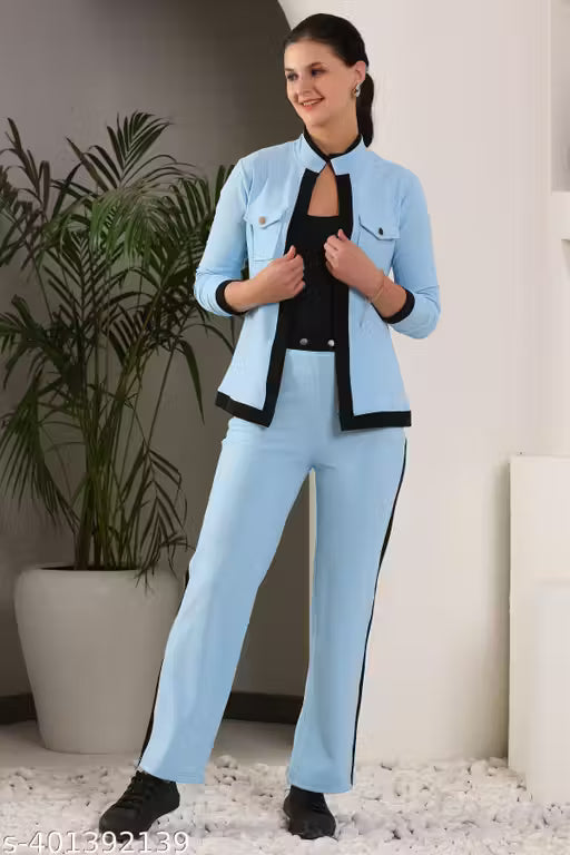 VELOMI Women’s Fashion Co-Ords Set – Stylish Top & Bottom Matching Outfit for Casual & Sport Wear