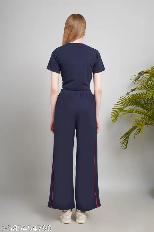 Jhoomantroo Girls/Womens Co-ords Set| Breezy Days Outfit Set| Soft & Stylish 2-Piece Set| Women's T-Shirt & Loose Pants Set| Relaxed Fit Tee & Pants Outfit
