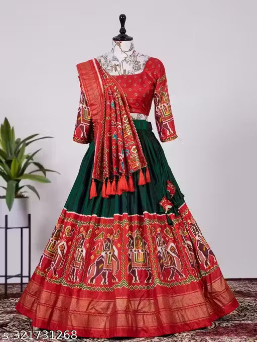 VELOMI Premium Chanderi Silk Lehenga Choli – Regal Style with Statement Dupatta