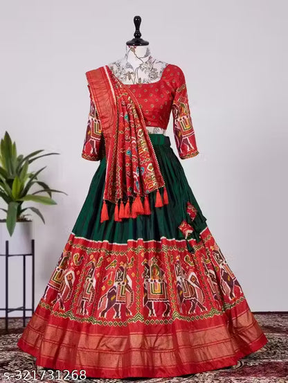 VELOMI Premium Chanderi Silk Lehenga Choli – Regal Style with Statement Dupatta