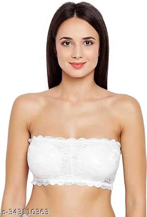 Women Tube Lightly Padded Bra With Straps