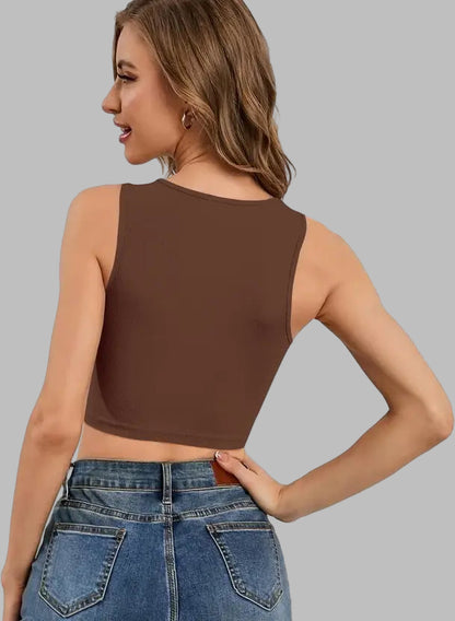 Women Graphic Print Slim Fit Crop Top
