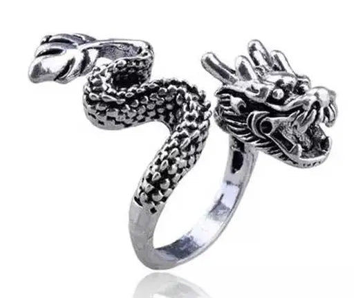 VELOMI Bold Rings Combo for Men – Tiger, Fire & Crocodile Adjustable Set (4 Pieces)