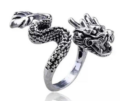 VELOMI Bold Rings Combo for Men – Tiger, Fire & Crocodile Adjustable Set (4 Pieces)