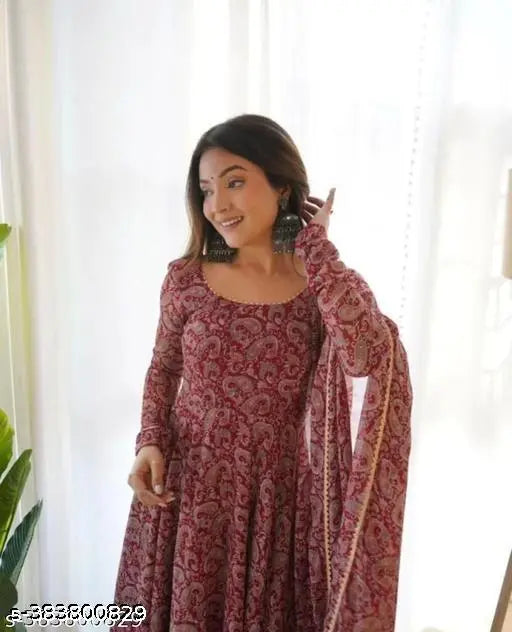 VELOMI “Twilight Anarkali” – A Gown Woven with Grace & Festive Charm